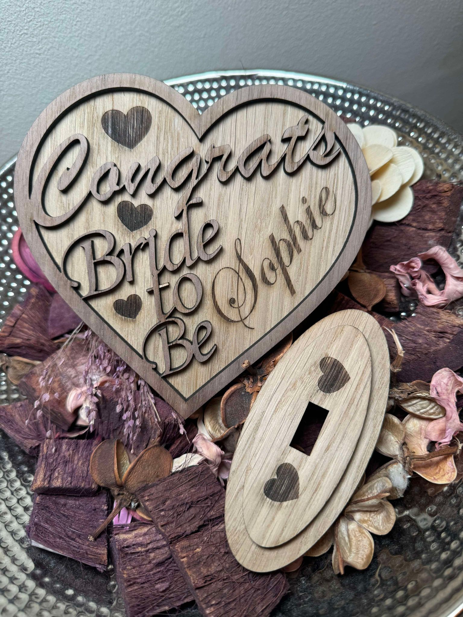 Wooden Custom Congrats To Be Bride Gift. - Image 2
