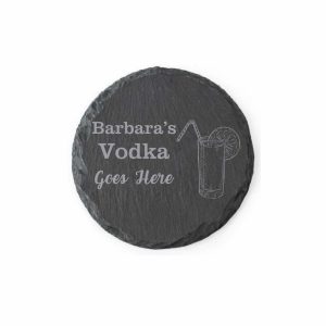 Personalised Slate Coasters - Custom Name Drink Coasters