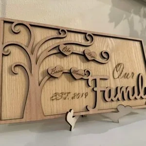 Wooden Family Tree, Personalised Home Decor